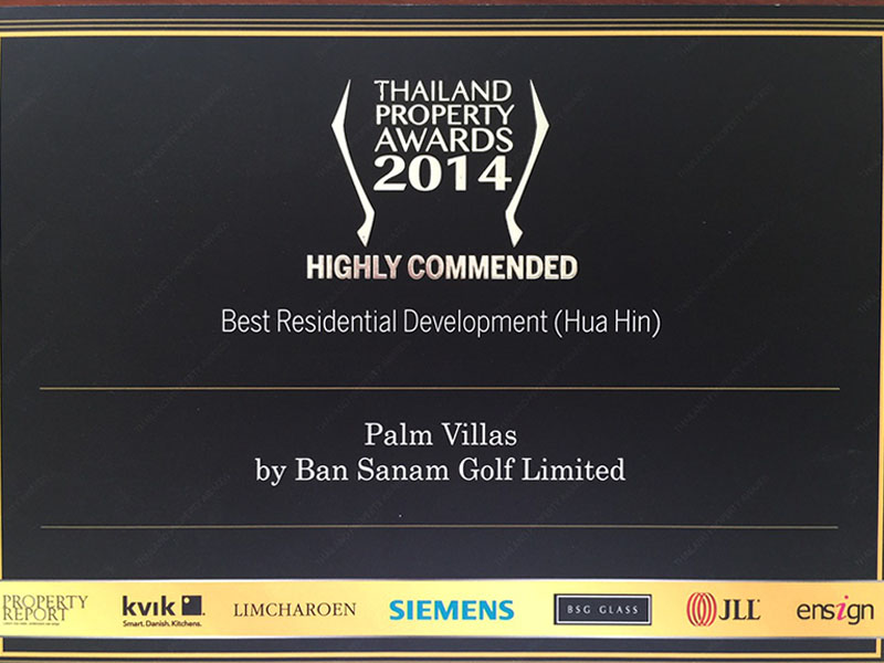 Hua Hin Villas for Sale The Clouds 2 best residential development award